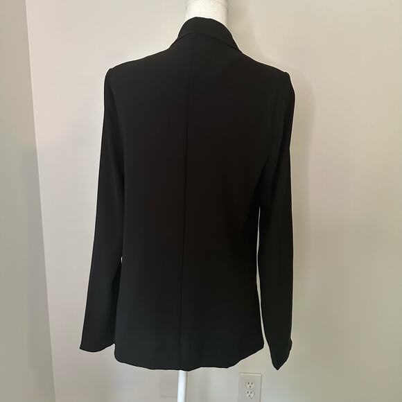 Lulu's Miss Punctuality black lightweight open-front blazer size M - Picture 4 of 9